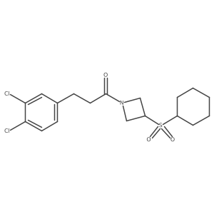 1-(3-(Cyclohexylsulfonyl)azetidin-1-yl)-3-(3,4-dichlorophenyl)propan-1-one结构式