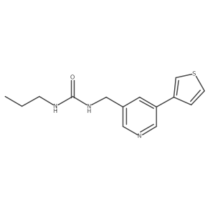 1-Propyl-3-((5-(thiophen-3-yl)pyridin-3-yl)methyl)urea结构式