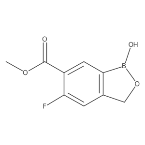 Methyl 5-fluoro-1-hydroxy-1,3-dihydrobenzo[c][1,2]oxaborole-6-carboxylate结构式