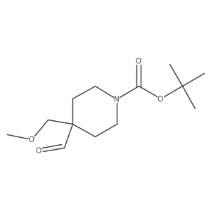 Tert-butyl 4-formyl-4-(methoxymethyl)piperidine-1-carboxylate结构式