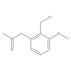 1-(2-(Chloromethyl)-3-(methylthio)phenyl)propan-2-one Structure