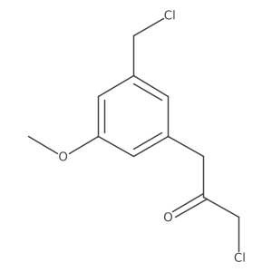 1-Chloro-3-(3-(chloromethyl)-5-methoxyphenyl)propan-2-one Structure