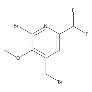 2-Bromo-4-(bromomethyl)-6-(difluoromethyl)-3-methoxypyridine结构式