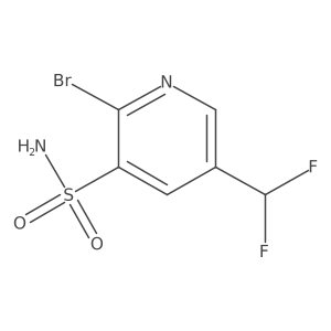 2-Bromo-5-(difluoromethyl)pyridine-3-sulfonamide结构式