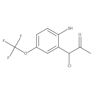 2-(1-Chloro-2-oxopropyl)-4-(trifluoromethoxy)thiophenol Structure