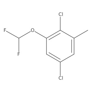 2,5-Dichloro-1-(difluoromethoxy)-3-methylbenzene结构式