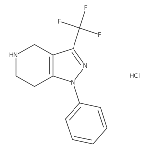 4,5,6,7-Tetrahydro-1-phenyl-3-(trifluoromethyl)pyrazolo-[4,3-c]-pyridine, hydrochloride Structure