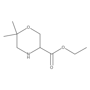 Ethyl 6,6-dimethylmorpholine-3-carboxylate结构式