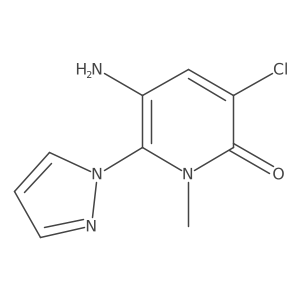 5-Amino-3-chloro-1-methyl-6-(1h-pyrazol-1-yl)-2(1h)-pyridinone Structure