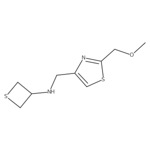 N-((2-(Methoxymethyl)thiazol-4-yl)methyl)thietan-3-amine Structure