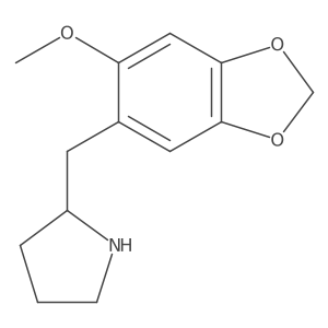 2-[(6-Methoxy-1,3-dioxaindan-5-yl)methyl]pyrrolidine Structure