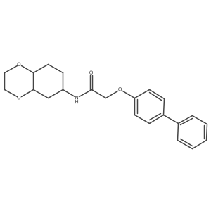 2-([1,1'-biphenyl]-4-yloxy)-N-(octahydrobenzo[b][1,4]dioxin-6-yl)acetamide结构式
