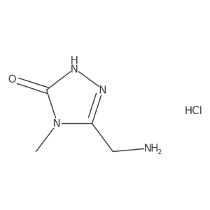 3-(aminomethyl)-4-methyl-4,5-dihydro-1H-1,2,4-triazol-5-one hydrochloride Structure