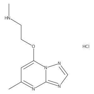 N-methyl-2-((5-methyl-[1,2,4]triazolo[1,5-a]pyrimidin-7-yl)oxy)ethan-1-amine hydrochloride Structure