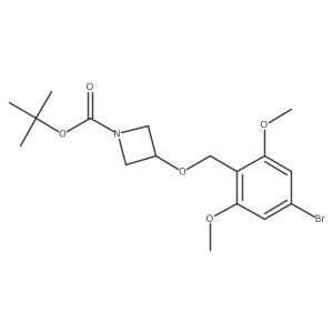 Tert-butyl 3-((4-bromo-2,6-dimethoxybenzyl)oxy)azetidine-1-carboxylate结构式