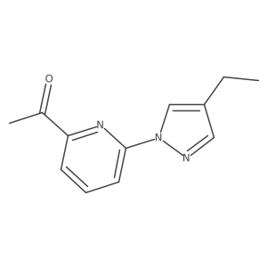 1-[6-(4-ethyl-1H-pyrazol-1-yl)pyridin-2-yl]ethan-1-one Structure