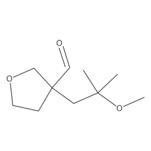 3-(2-Methoxy-2-methylpropyl)oxolane-3-carbaldehyde结构式