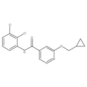 2-(cyclopropylmethoxy)-N-(2,3-dichlorophenyl)isonicotinamide结构式