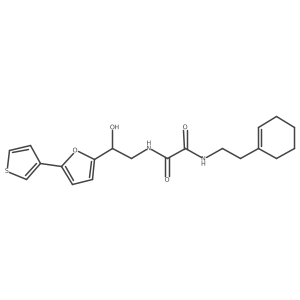 N1-(2-(cyclohex-1-en-1-yl)ethyl)-N2-(2-hydroxy-2-(5-(thiophen-3-yl)furan-2-yl)ethyl)oxalamide结构式