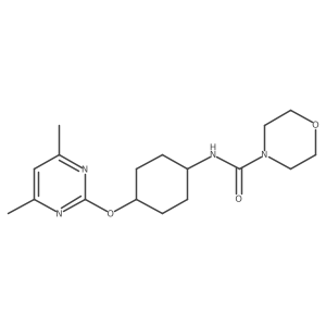 N-((1r,4r)-4-((4,6-dimethylpyrimidin-2-yl)oxy)cyclohexyl)morpholine-4-carboxamide结构式