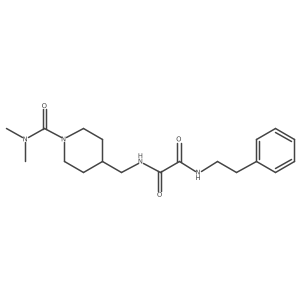 N-{[1-(dimethylcarbamoyl)piperidin-4-yl]methyl}-N'-(2-phenylethyl)ethanediamide结构式