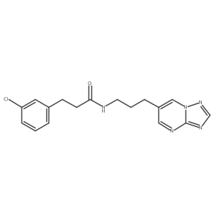 N-(3-([1,2,4]triazolo[1,5-a]pyrimidin-6-yl)propyl)-3-(3-chlorophenyl)propanamide Structure