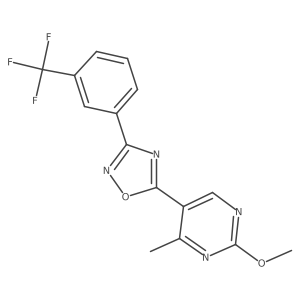 5-(2-Methoxy-4-methylpyrimidin-5-yl)-3-(3-(trifluoromethyl)phenyl)-1,2,4-oxadiazole Structure