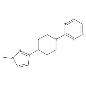 2-(4-(1-methyl-1H-pyrazol-3-yl)piperidin-1-yl)pyrazine Structure