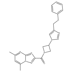 (5,7-dimethyl-[1,2,4]triazolo[1,5-a]pyrimidin-2-yl)(3-(4-(phenoxymethyl)-1H-1,2,3-triazol-1-yl)azetidin-1-yl)methanone Structure