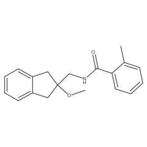 N-((2-methoxy-2,3-dihydro-1H-inden-2-yl)methyl)-2-methylbenzamide结构式
