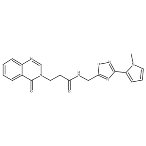 N-((3-(1-methyl-1H-pyrrol-2-yl)-1,2,4-oxadiazol-5-yl)methyl)-3-(4-oxoquinazolin-3(4H)-yl)propanamide结构式