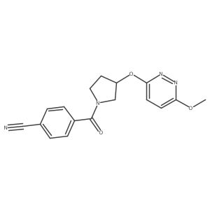 4-(3-((6-Methoxypyridazin-3-yl)oxy)pyrrolidine-1-carbonyl)benzonitrile结构式