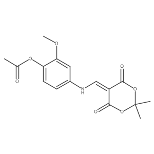 4-[[(2,2-Dimethyl-4,6-dioxo-1,3-dioxan-5-ylidene)methyl]amino]-2-methoxyphenyl Acetate Structure