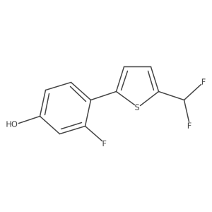 4-[5-(Difluoromethyl)-2-thienyl]-3-fluoro-phenol Structure