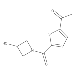 1-(5-(3-Hydroxyazetidine-1-carbonyl)thiophen-2-yl)ethan-1-one结构式