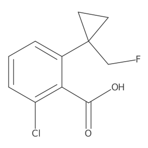 2-Chloro-6-(1-(fluoromethyl)cyclopropyl)benzoic acid Structure