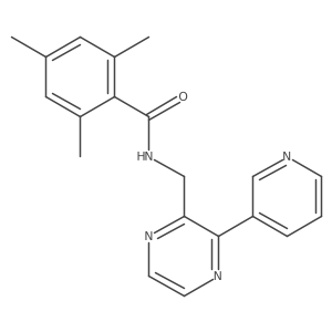 2,4,6-trimethyl-N-{[3-(pyridin-3-yl)pyrazin-2-yl]methyl}benzamide结构式