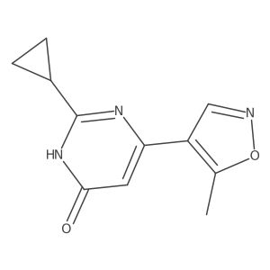 2-Cyclopropyl-6-(5-methylisoxazol-4-yl)pyrimidin-4-ol Structure