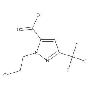 1-(2-chloroethyl)-3-(trifluoromethyl)-1H-pyrazole-5-carboxylic acid结构式