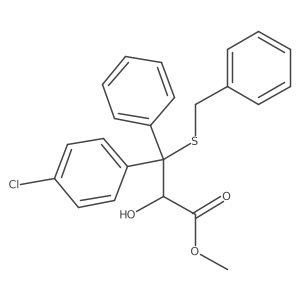 Methyl 3-(benzylsulfanyl)-3-(4-chlorophenyl)-2-hydroxy-3-phenylpropanoate Structure