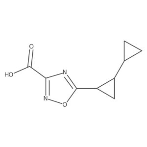 5-(2-Cyclopropylcyclopropyl)-1,2,4-oxadiazole-3-carboxylic acid Structure