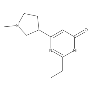 2-Ethyl-6-(1-methylpyrrolidin-3-yl)pyrimidin-4-ol结构式