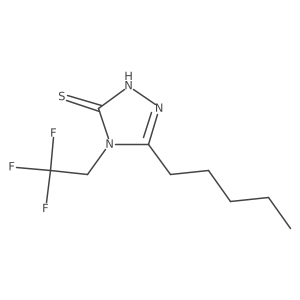 5-pentyl-4-(2,2,2-trifluoroethyl)-4H-1,2,4-triazole-3-thiol结构式