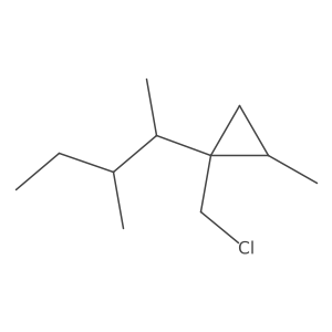 1-(Chloromethyl)-2-methyl-1-(3-methylpentan-2-yl)cyclopropane Structure