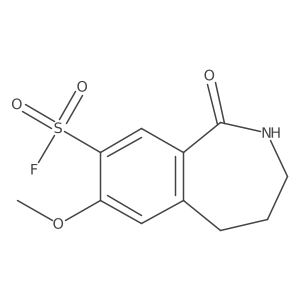 7-Methoxy-1-oxo-2,3,4,5-tetrahydro-2-benzazepine-8-sulfonyl fluoride结构式