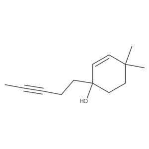4,4-Dimethyl-1-(pent-3-yn-1-yl)cyclohex-2-en-1-ol Structure