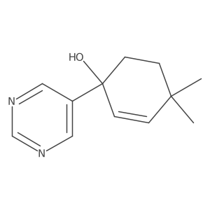 4,4-Dimethyl-1-(pyrimidin-5-yl)cyclohex-2-en-1-ol结构式