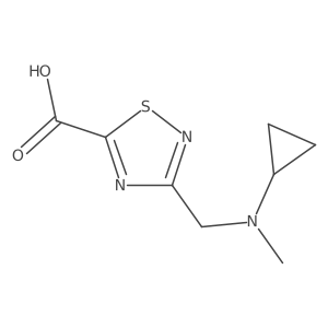 3-{[Cyclopropyl(methyl)amino]methyl}-1,2,4-thiadiazole-5-carboxylic acid Structure