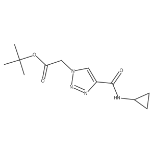 tert-butyl 2-[4-(cyclopropylcarbamoyl)-1H-1,2,3-triazol-1-yl]acetate Structure