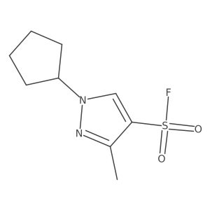 1-cyclopentyl-3-methyl-1H-pyrazole-4-sulfonyl fluoride结构式
